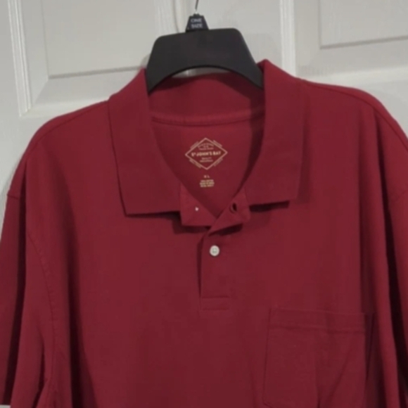 St. John's Bay Men's Polo Shirt Red Hue Color XL - Picture 7 of 10
